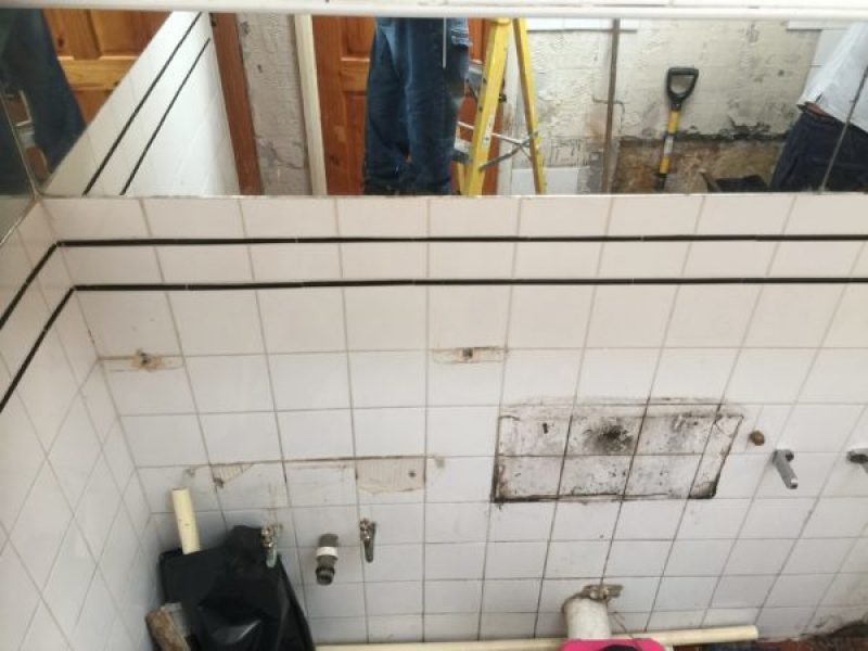 distressed old bathroom suite renovation bath shower enclosure unit dartford kent south east london 2
