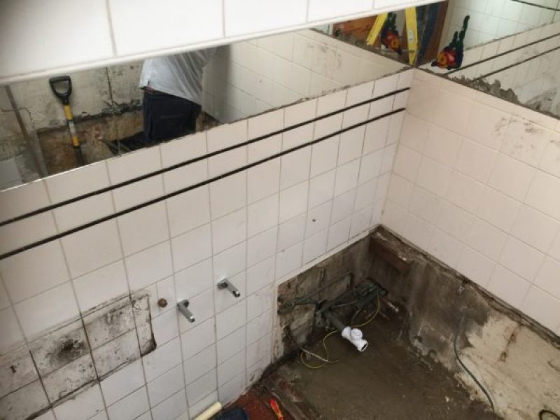 distressed old bathroom suite renovation bath shower enclosure unit dartford kent south east london