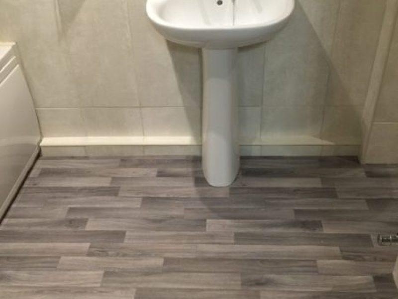 finished bathroom suite renovation sink new flooring dartford kent south east london