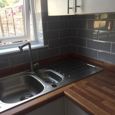 new sink and worktop purplesaw