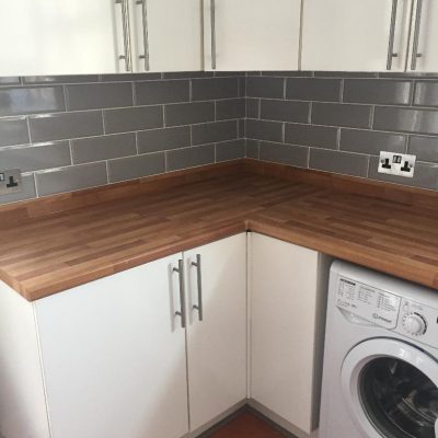 new tiles and worktop mason mitre