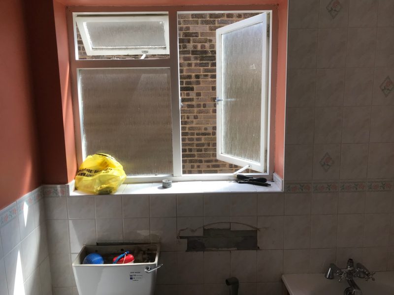old single glazed unit purplesaw bathroom renovation
